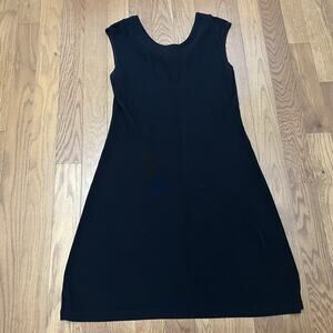 Chicos Travelers Tank Dress Slinky Knit Size 2 Womens Large Sleeveless Black